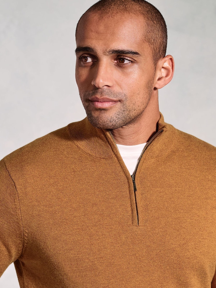 Brook Taverner Yellow 1/4 Zip Jumper - Image 3 of 3