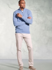 Brook Taverner Blue 1/4 Zip Jumper - Image 2 of 3