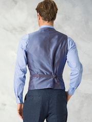 Brook Taverner Blue Donegal Wool Suit Waistcoat - Image 2 of 2