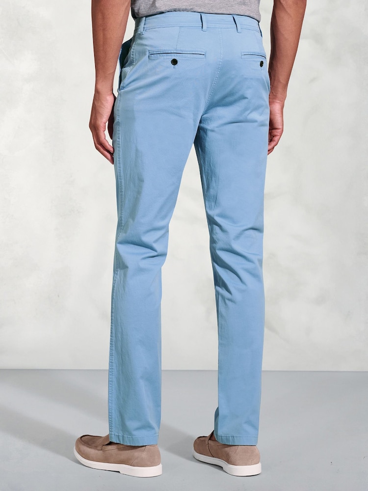Brook Taverner Blue Garment Dyed Casual Trousers - Image 2 of 3