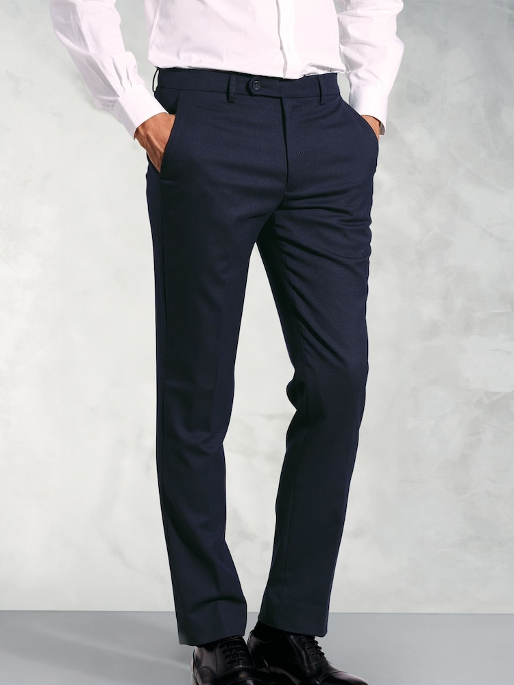 Brook Taverner Blue Flannel Trousers - Image 1 of 3