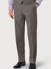 Brook Taverner Grey Donegal Wool Suit Trousers - Image 1 of 2
