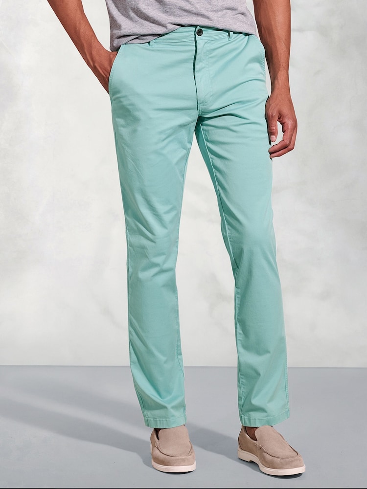 Brook Taverner Blue Garment Dyed Casual Trousers - Image 1 of 3