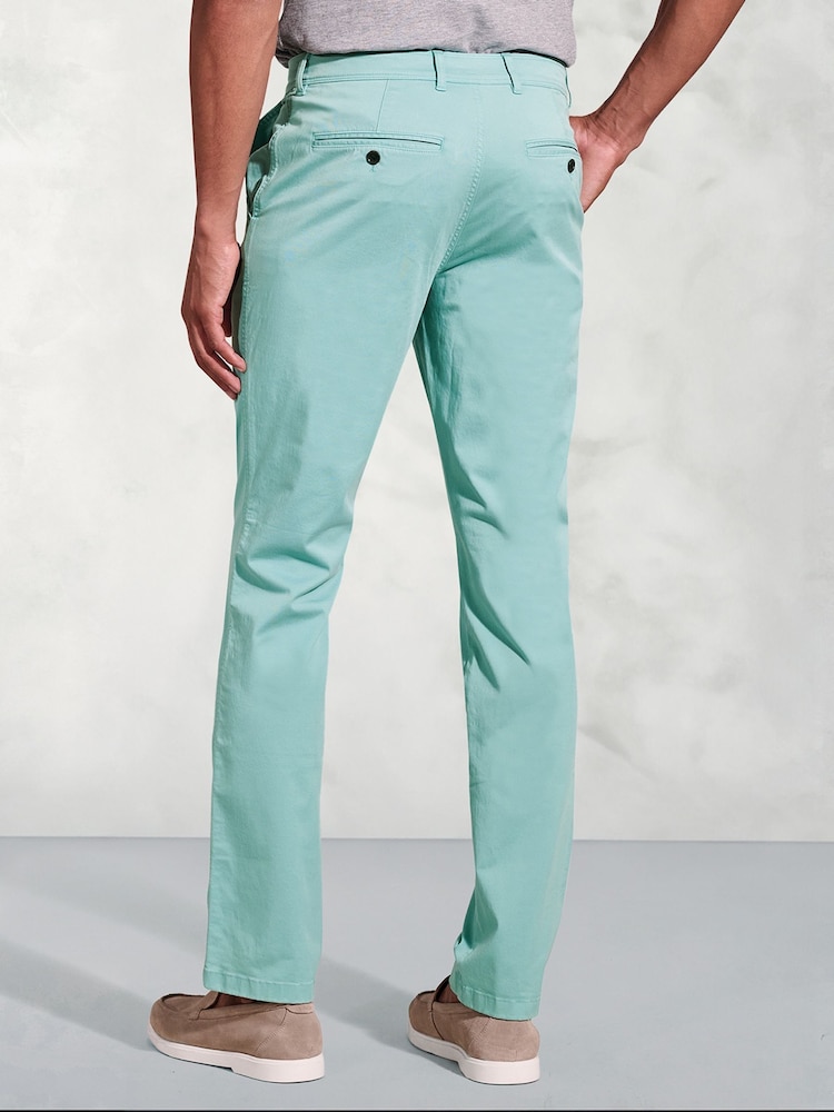 Brook Taverner Blue Garment Dyed Casual Trousers - Image 2 of 3