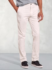 Brook Taverner White Garment Dyed Casual Trousers - Image 1 of 2
