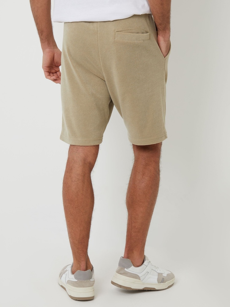 Threadbare Natural Short Towelling Revere Collar Short Sleeve Shirt - Image 2 of 4