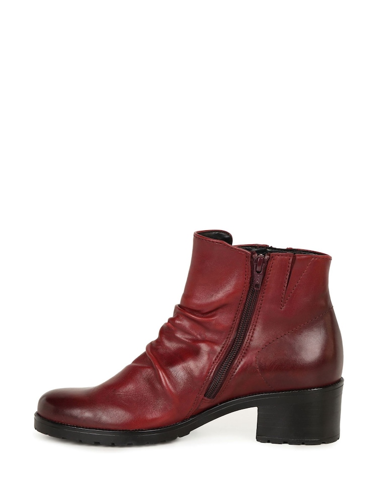 Gabor Red Jenna Leather Boots - Image 2 of 5