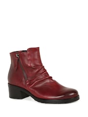 Gabor Red Jenna Leather Boots - Image 3 of 5