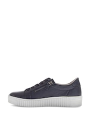 Gabor Blue Wisdom Leather Trainers - Image 2 of 5