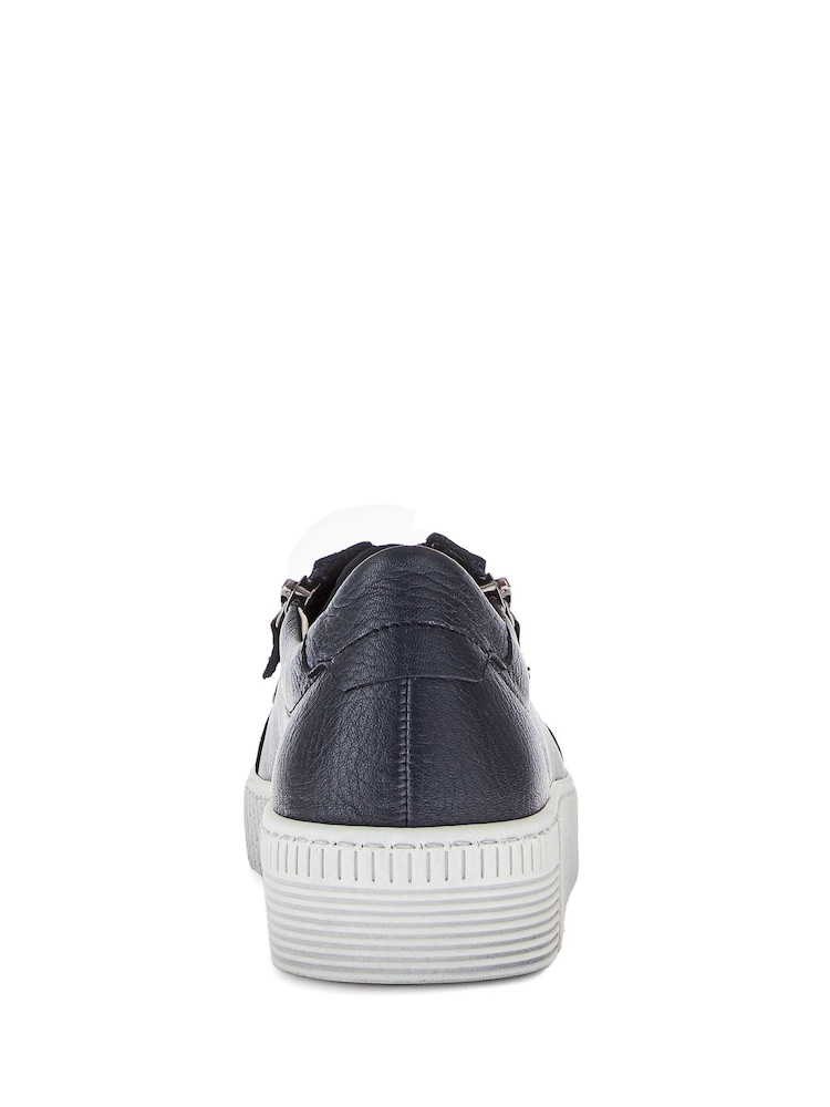 Gabor Blue Wisdom Leather Trainers - Image 5 of 5