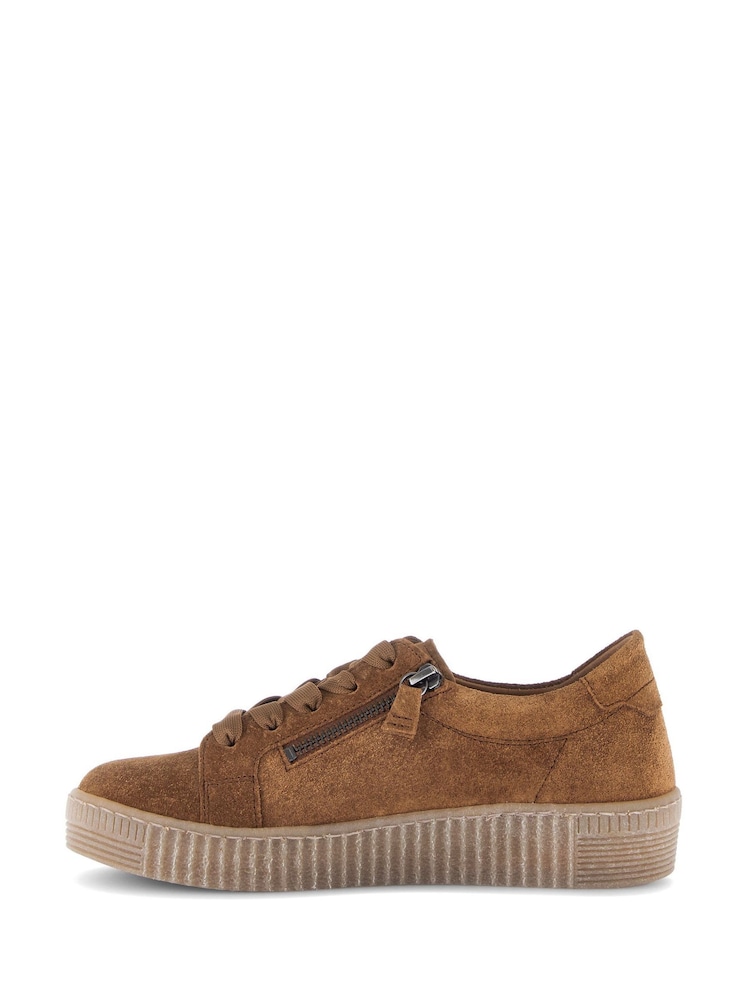 Gabor Wisdom Cognac Suede Brown Trainers - Image 2 of 5