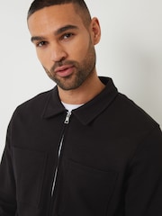 Negro - Threadbare Pique Zip Through Shacket - Imagen 5 de 5