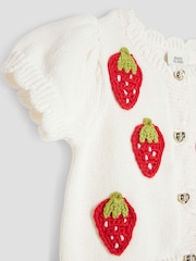 River Island Brown Girls Baby 100% Cotton Strawberry Bloomer Top And Shorts Set - Image 4 of 5