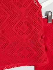 River Island Red Girls Lace Tunic Trousers Set - Image 4 of 4