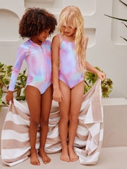 Pink Rainbow Foil Sequin Scoop Neck Swimsuit (3mths-16yrs) - Image 5 of 9