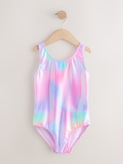 Pink Rainbow Foil Sequin Scoop Neck Swimsuit (3mths-16yrs) - Image 6 of 9