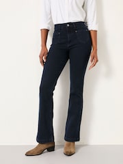 FatFace Fly Denim Dark Blue Flare Jeans - Image 1 of 6