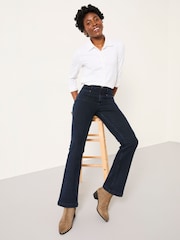 FatFace Fly Denim Dark Blue Flare Jeans - Image 4 of 6