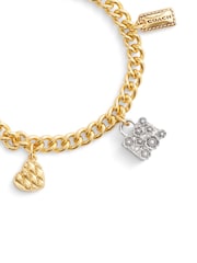 COACH Gold Tone Signature Handbag Charm Bracelet - Image 3 of 4
