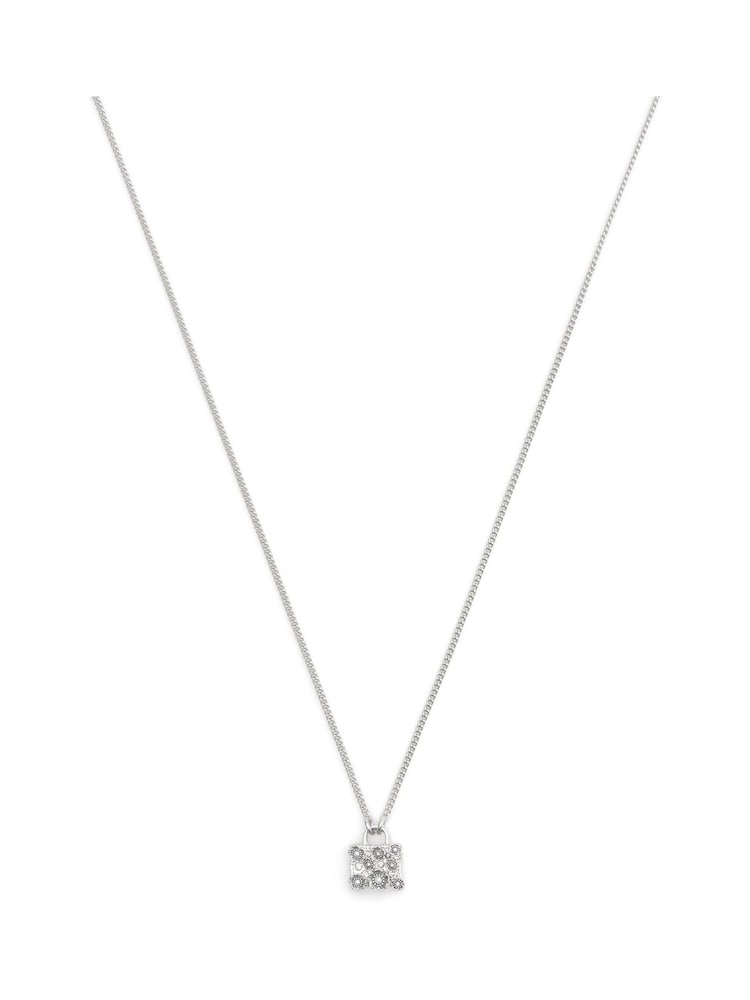 COACH Silver Tone Signature Tea Rose Handbag Pendant Necklace - Image 2 of 3