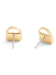 COACH Gold Tone Signature Handbag Stud Earrings - Image 3 of 3