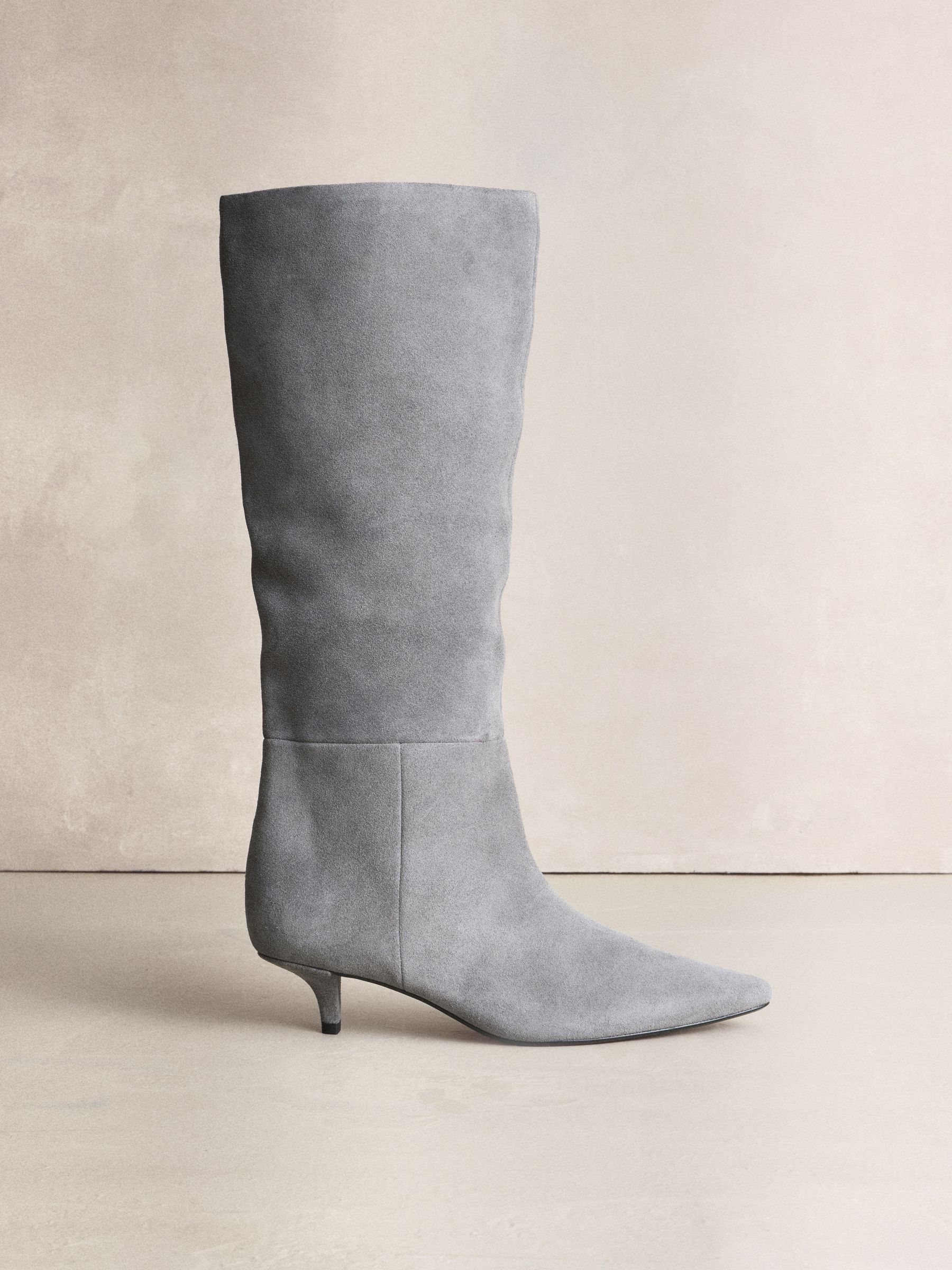 Modern Fiction Gray Suede Antonym Lace Up Boots Size 13 BURTON grey suede ankle boots | untamed street – UNTAMED STREET main image 2