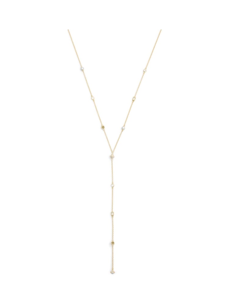 COACH Gold Tone Signature Heritage Pearl Charm Strand Y Necklace - Image 2 of 3