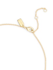 COACH Gold Tone Signature Heritage Pearl Charm Strand Y Necklace - Image 3 of 3
