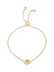 COACH Gold Tone Signature Tea Rose Slider Bracelet - Image 1 of 4