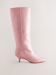 Pale Pink Forever Comfort® Knee High Underset Heel Boots - Image 1 of 5