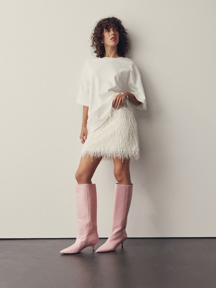 Buy Pale Pink Forever Comfort Knee High Underset Heel Boots from Next USA Buy Pale Pink Forever Comfort Knee High Underset Heel Boots from Next USA