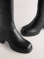 Black Forever Comfort® Knee High Platform Boots - Image 3 of 5