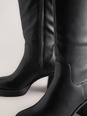 Black Forever Comfort® Knee High Platform Boots - Image 5 of 5