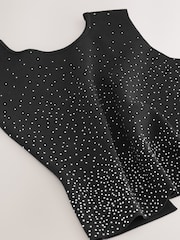 Negro brillante - Backless Knitted Top - Imagen 3 de 3