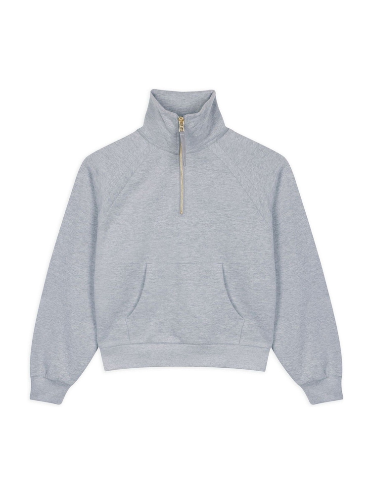 Chelsea Peers Grey 100% Cotton Half-Zip Sweatshirt - Image 1 of 3