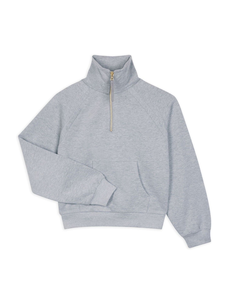 Chelsea Peers Grey 100% Cotton Half-Zip Sweatshirt - Image 2 of 3
