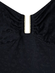 Chelsea Peers Black Leopard Jacquard U Front Swimsuit - Image 6 of 6