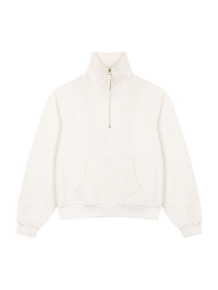 Chelsea Peers White 100% Cotton Half-Zip Sweatshirt - Image 1 of 1