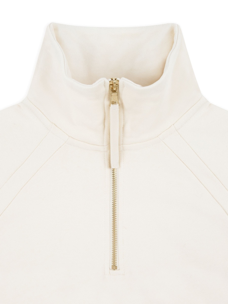Chelsea Peers White 100% Cotton Half-Zip Sweatshirt - Image 3 of 3
