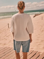 White Mosaic Placement Print Short Sleeve T-Shirt - Image 3 of 7
