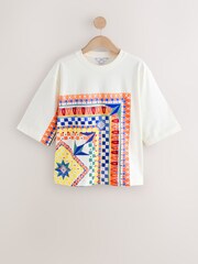 White Mosaic Placement Print Short Sleeve T-Shirt - Image 5 of 7