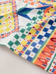 White Mosaic Placement Print Short Sleeve T-Shirt - Image 6 of 7