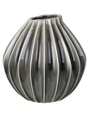 Broste Copenhagen Smoke Grey Medium Wide Vase - Image 1 of 1