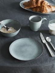 Broste Copenhagen Set of 2 Soft Blue Nordic Sea Breakfast Dinnerware - Image 3 of 4