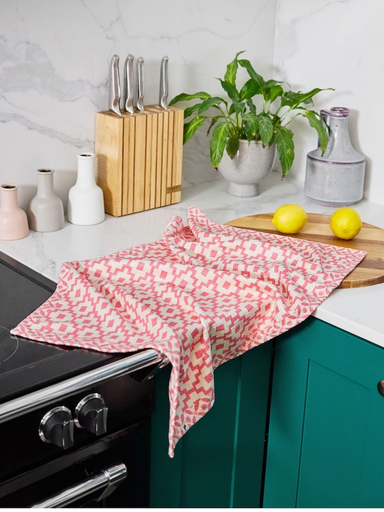 Dock & Bay Pink Tea Towel Quick Dry Kitchen and Dish Towel - Image 1 of 6 Dock & Bay Pink Tea Towel Quick Dry Kitchen and Dish Towel - Image 1 of 6