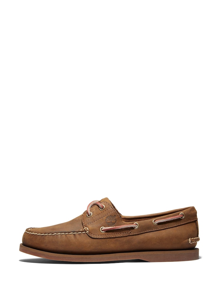 Timberland Mens Classic 2 Eye Boat Brown Shoes - Image 7 of 7