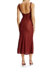 Bardot Brown Alegra Stretch Lace Midi Dress - Image 4 of 4