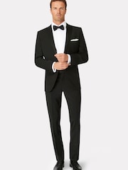 Brook Taverner Black Wool Blend Dinner Suit Jacket - Image 1 of 5