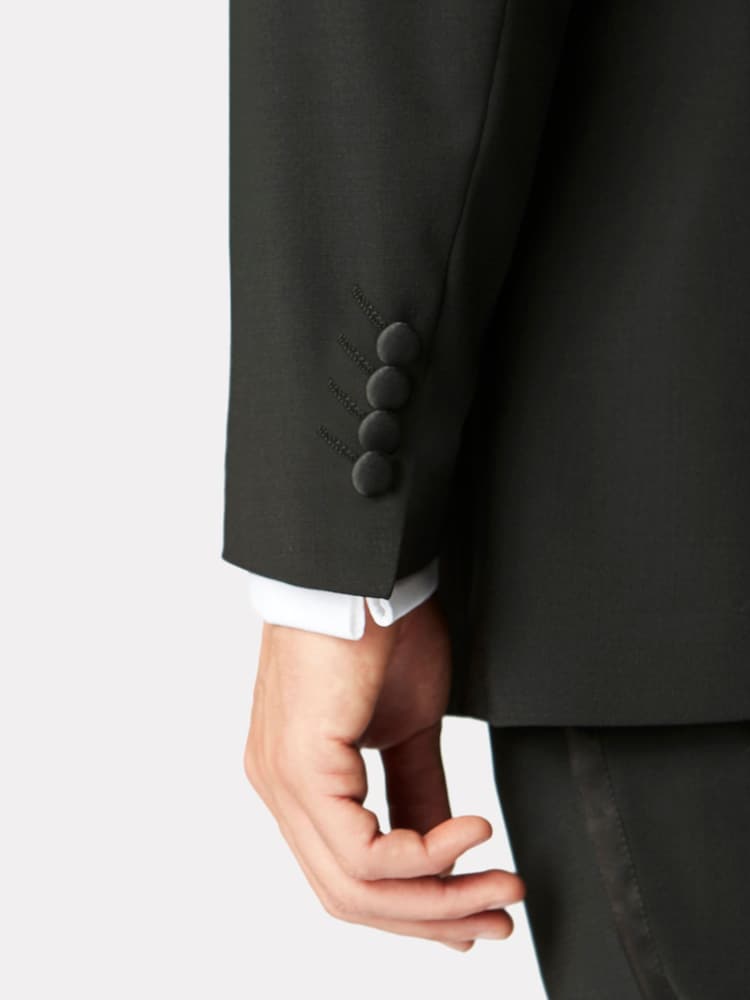 Brook Taverner Black Wool Blend Dinner Suit Jacket - Image 5 of 5