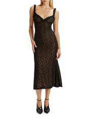 Bardot Black Alegra Stretch Lace Midi Dress - Image 3 of 4